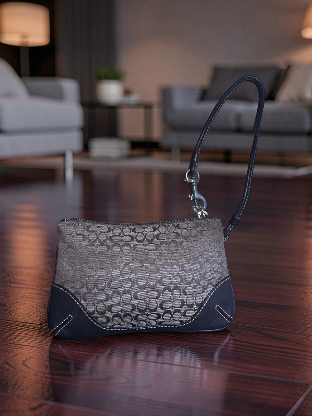 Coach Signature Mini Skinny Wristlet/Coach Demi Wristlet, Early 2000s Brown !!